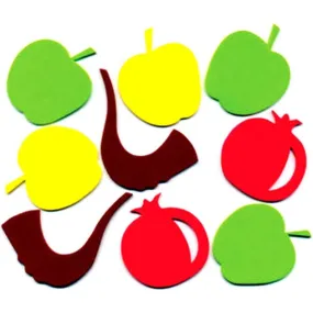 Apple Pomegranate Shofar Rosh HaShana Foam Shapes Set of 80 pieces Great for Projects