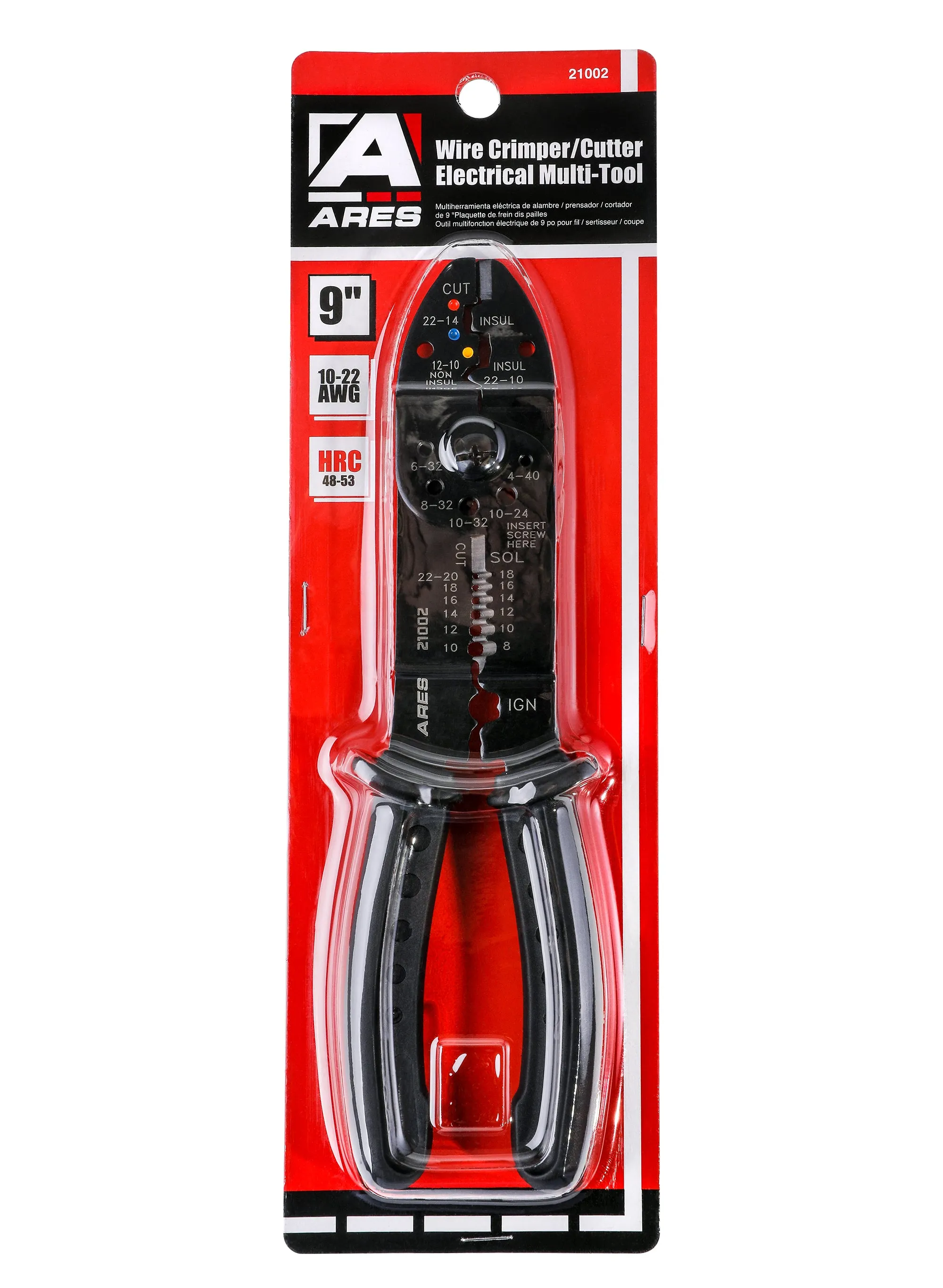 ARES 21002 - 9-inch Wire Crimper and Cutter Electrical Multi-Tool