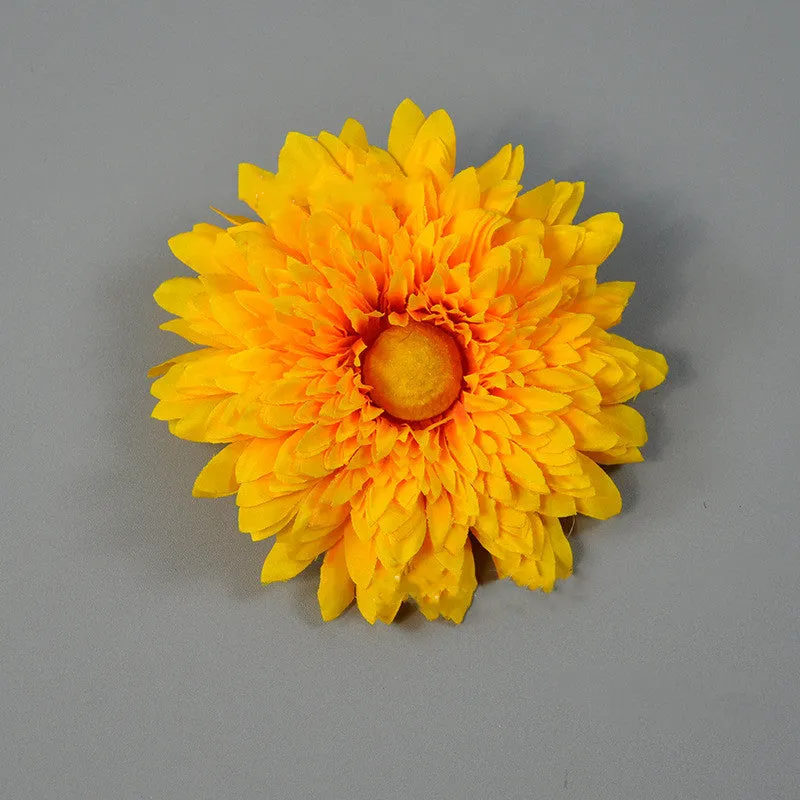 Bulk 5.5" Large Teddy Bear Sunflower Flower Heads for Crafts Wholesale