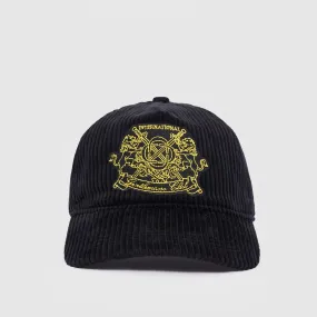 Gentlemen's Club Cap - Cord (Black/Yellow)