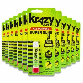 Krazy - Glue All Purpose Super Glue Instant Strong - 0.7 Oz - 12 Pack