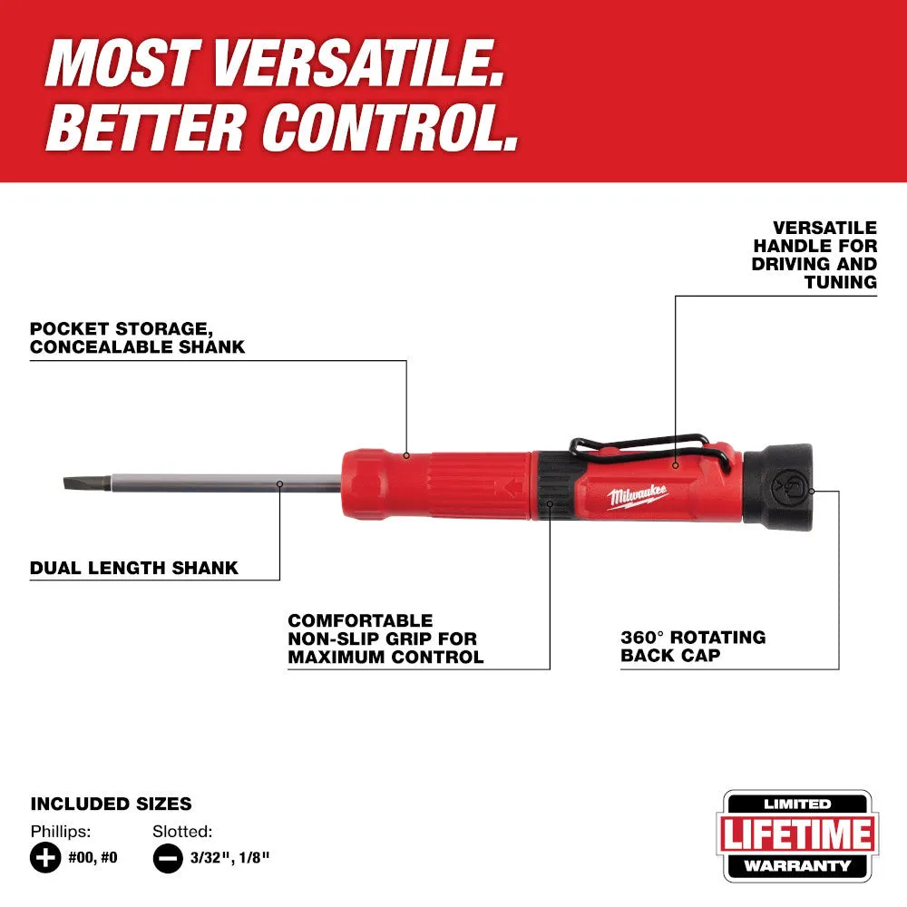 Milwaukee 48-22-2932 4-in-1 Pocket Precision Multi-Bit Screwdriver