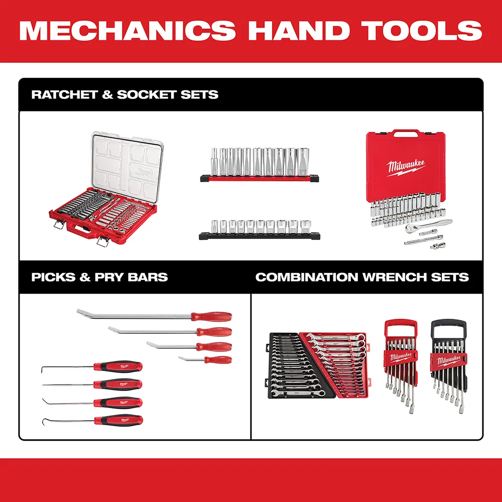 Milwaukee Metric Flex Head Ratcheting Combination Wrench Set 15Pc