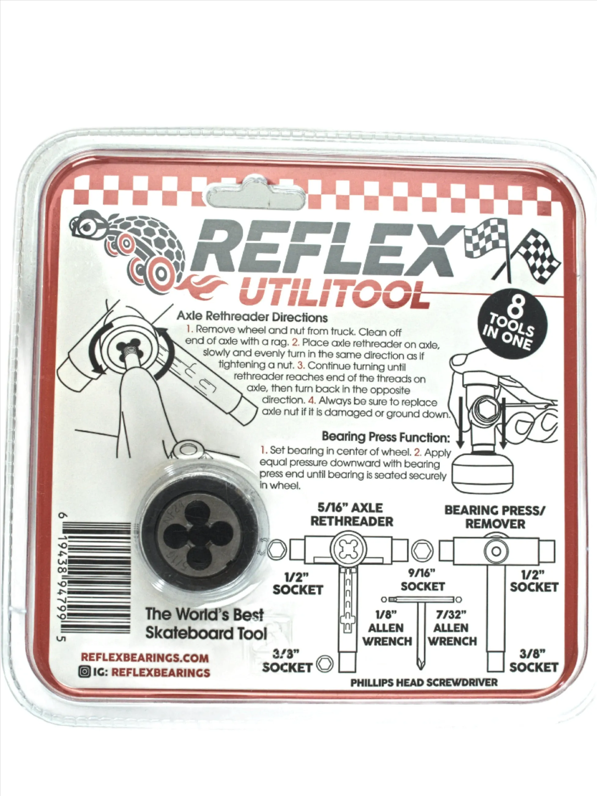 Reflex Hardware - Utlitool - Skateboard Tools - Black