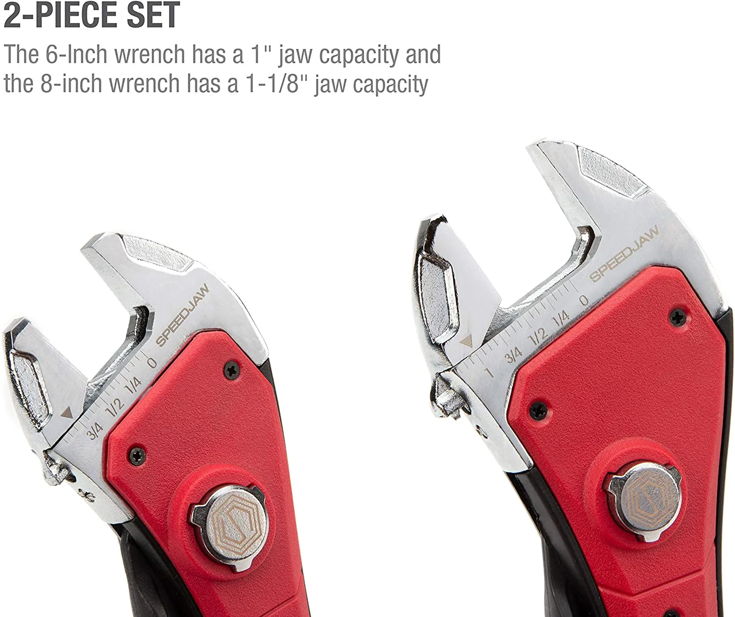 STEELMAN  2-Piece 6 in. and 8 in. Speedjaw Rapid-Adjustable Wrench Set