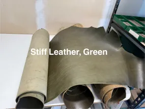 Stiff leather,Vegetable-Tanned Leather, Green