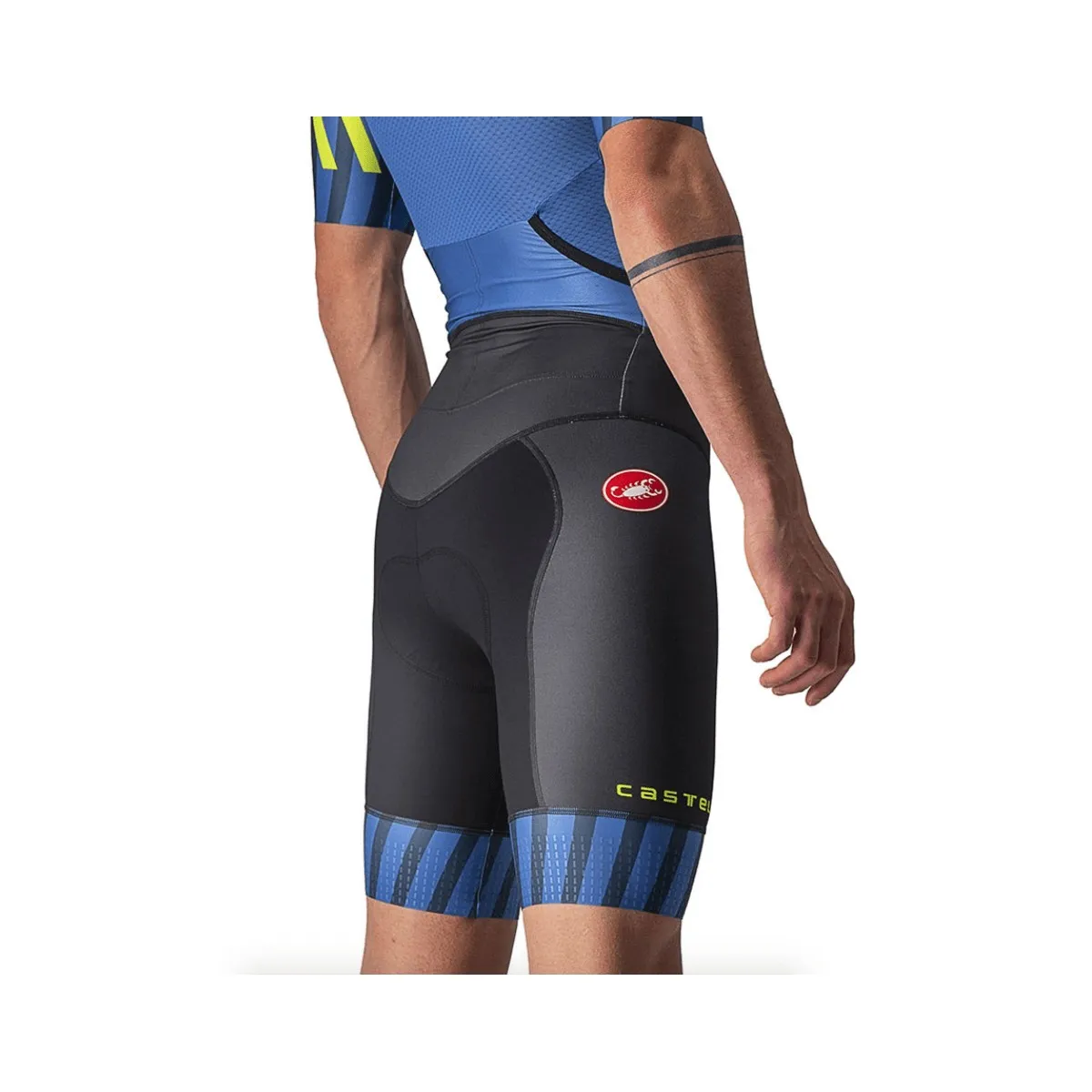 Suit Castelli Free Sanremo 2 Rosso Corsa Blue Lime Green