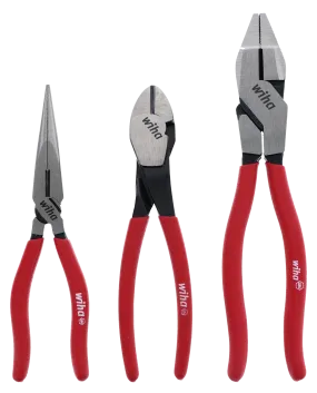 Wiha 32634 3 Piece Classic Grip Pliers and Cutters Set