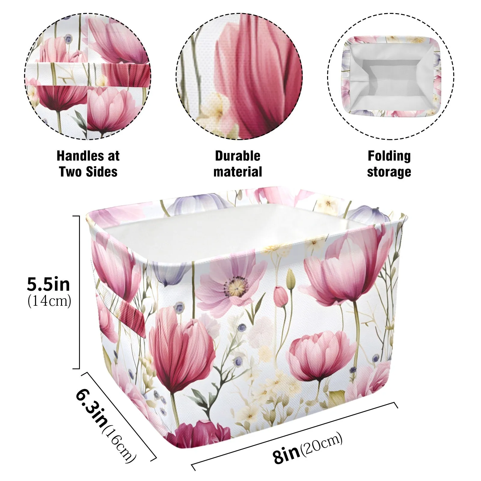 Wildflowers Fabric Storage Basket